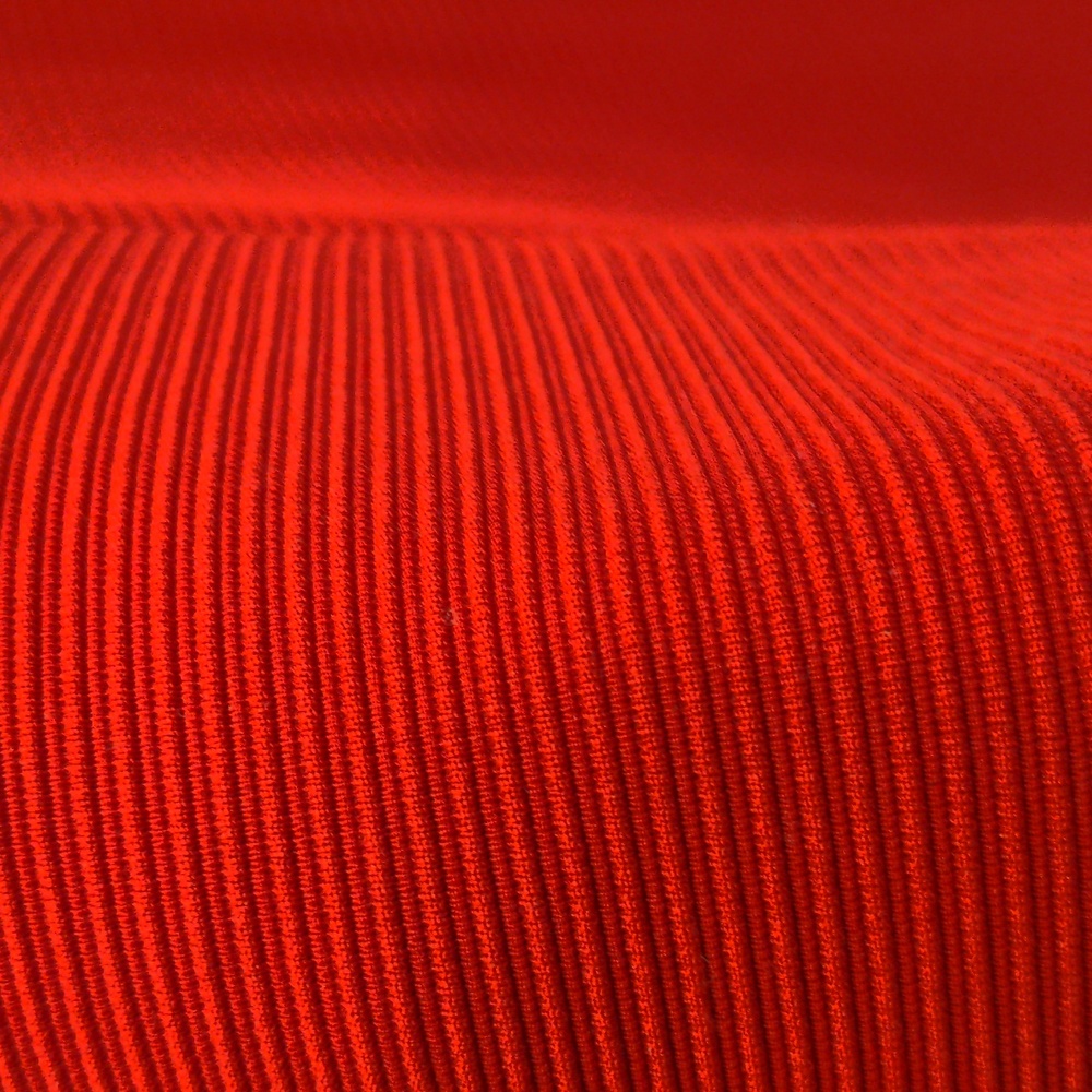 Red Ribbed Mini Dress - Picture 3 of 7